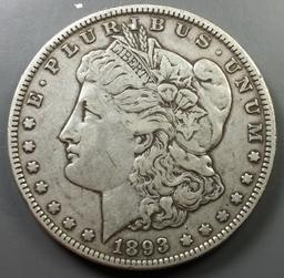 1893-P Morgan Silver Dollar -KEY DATE