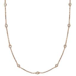 Diamonds by The Yard Bezel-Set Necklace in 14k Rose Gold (1.00ctw)