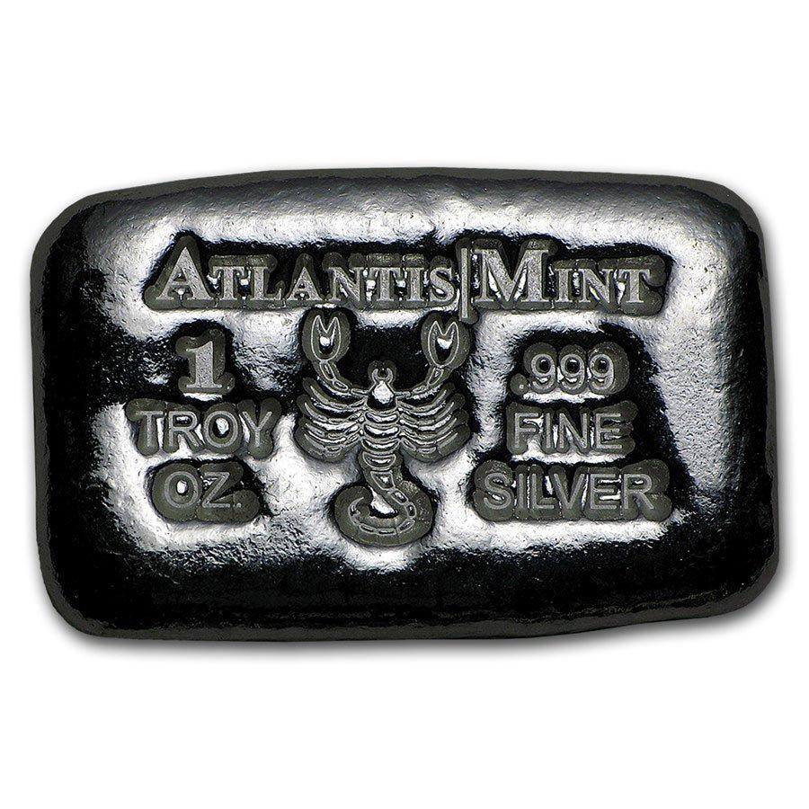 1 oz Silver Bar - Atlantis Mint (Zodiac Series, Scorpio)