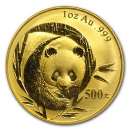 2003 China 1 oz Gold Panda BU (Sealed)