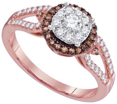 14KT Rose Gold 0.49CTW DIAMOND FASHION RING