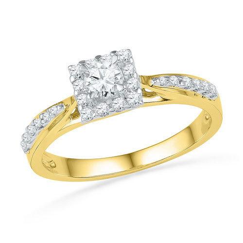 10K Yellow-gold 0.40CTW DIAMOND FASHION RING