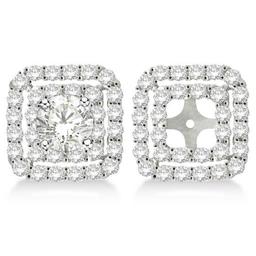 Pave-Set Square Diamond Earring Jackets in 14k White Gold (1.05ct)