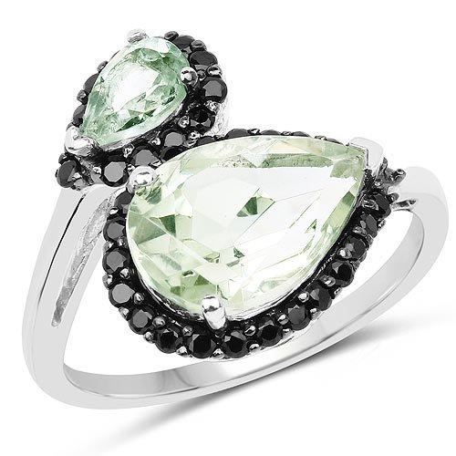 3.42 Carat Genuine Multi Stone .925 Sterling Silver Ring