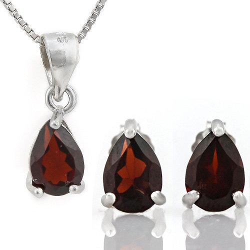 2 1/3 CARAT GARNETS 925 STERLING SILVER