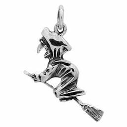 SILVER EVIL WITCH PENDANT 23MM