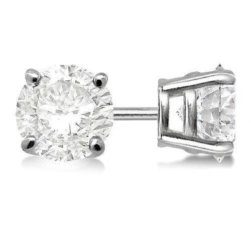 Certified 0.68 CTW Round Diamond Stud Earrings I/I2