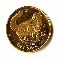 Isle of Man Gold Cat 1 Ounce 1991