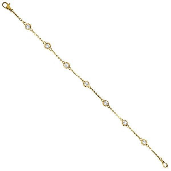 Diamonds by The Yard Bezel-Set Bracelet 14K Yellow Gold (1.00ct)