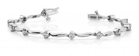 14K WHITE GOLD 1 CTW G-H VS2/SI1 LINK BRACELET