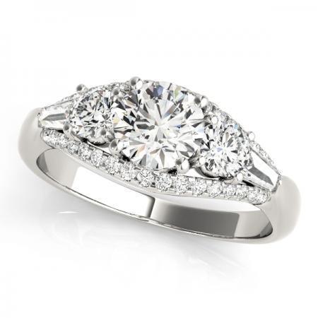 CERTIFIED 18KT WHITE GOLD 1.22 CTW G-H/VS-SI1 DIAMOND ENGAGEMENT RING