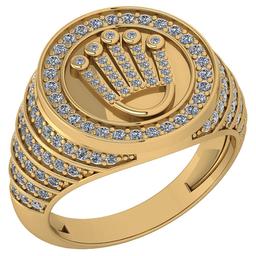 Certified 0.57 Ctw Diamond Ladies Fashion Ring 14k Yellow Gold MADE IN USA (VS/SI1)