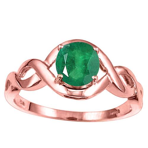 1.15 CT EMERALD 10KT SOLID RED GOLD RING