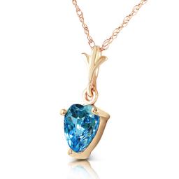 1.15 CTW 14K Solid Gold Paradox Blue Topaz Necklace