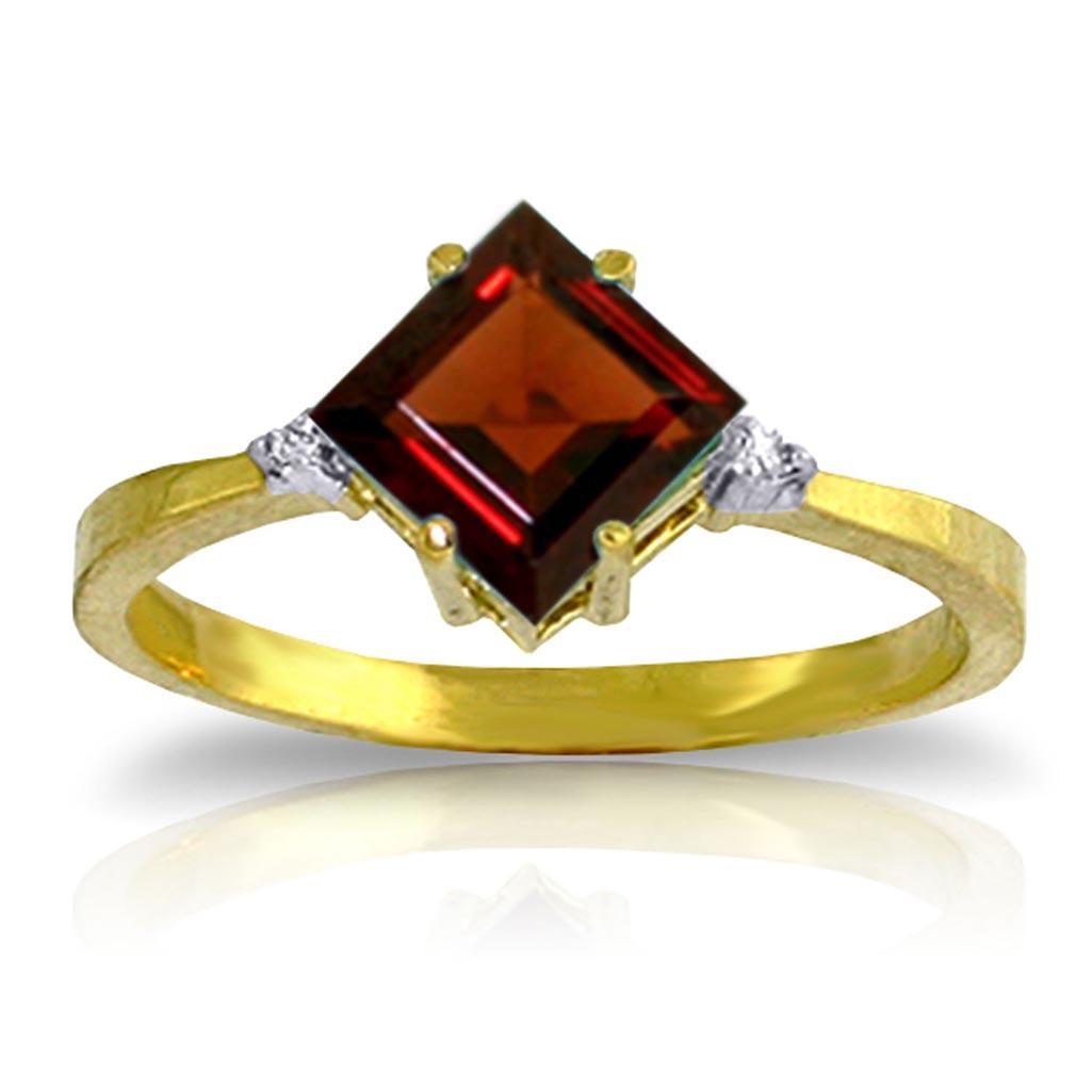 1.77 CTW 14K Solid Gold Immerse Yourself Garnet Diamond Ring