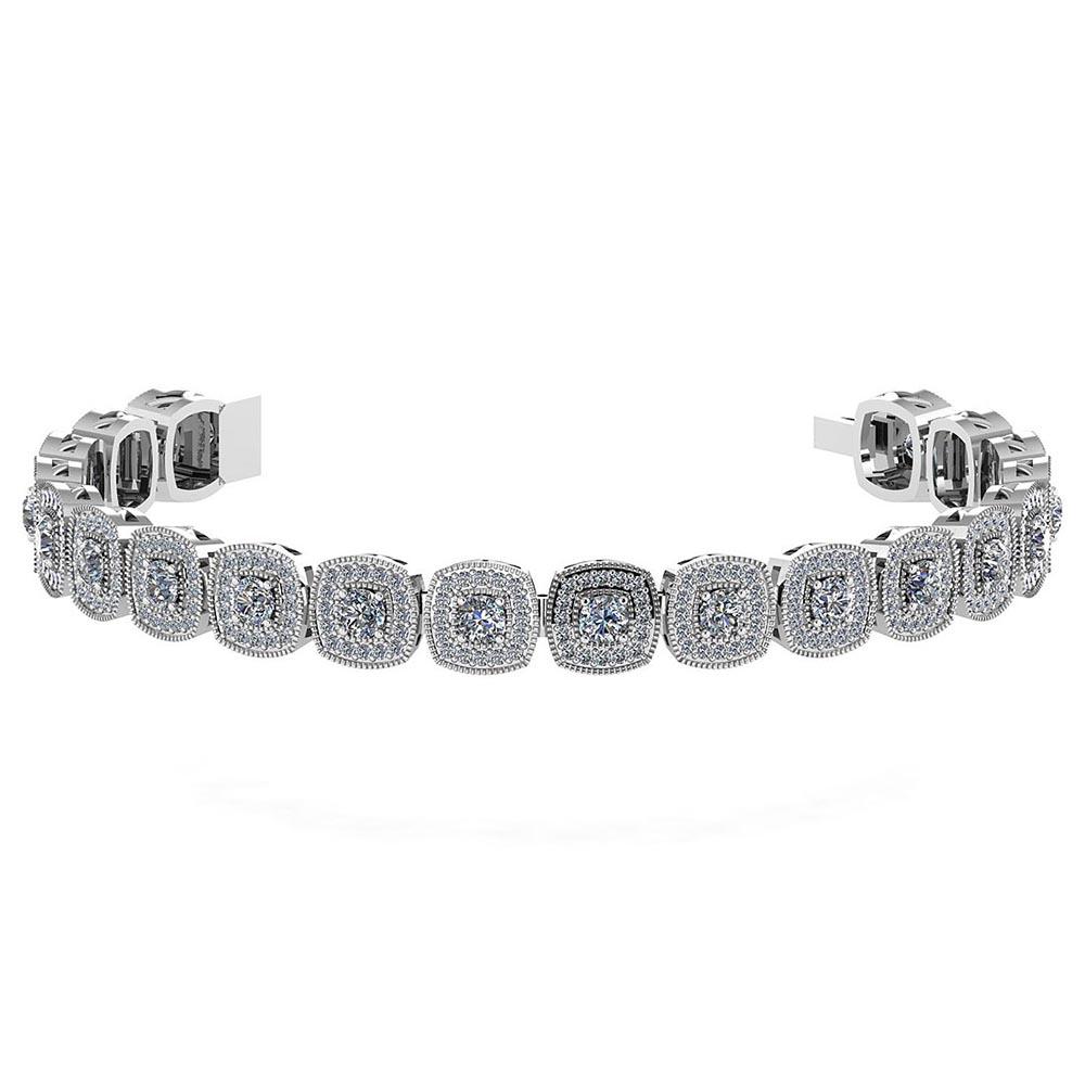 Certified 3.60 Ctw Diamond Bracelet VS/SI1 18K White Gold Made In USA