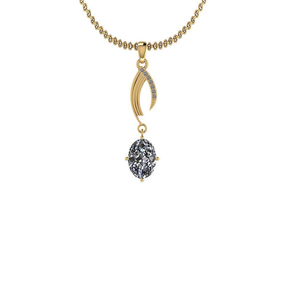 0.55 Ctw Diamond I2/I3 14K Yellow Gold Pendant