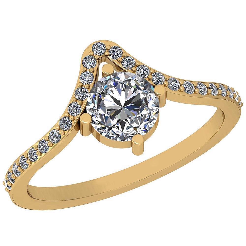 1.25 Ctw Diamond I2/I3 14K Yellow Gold Vintage Style Ring