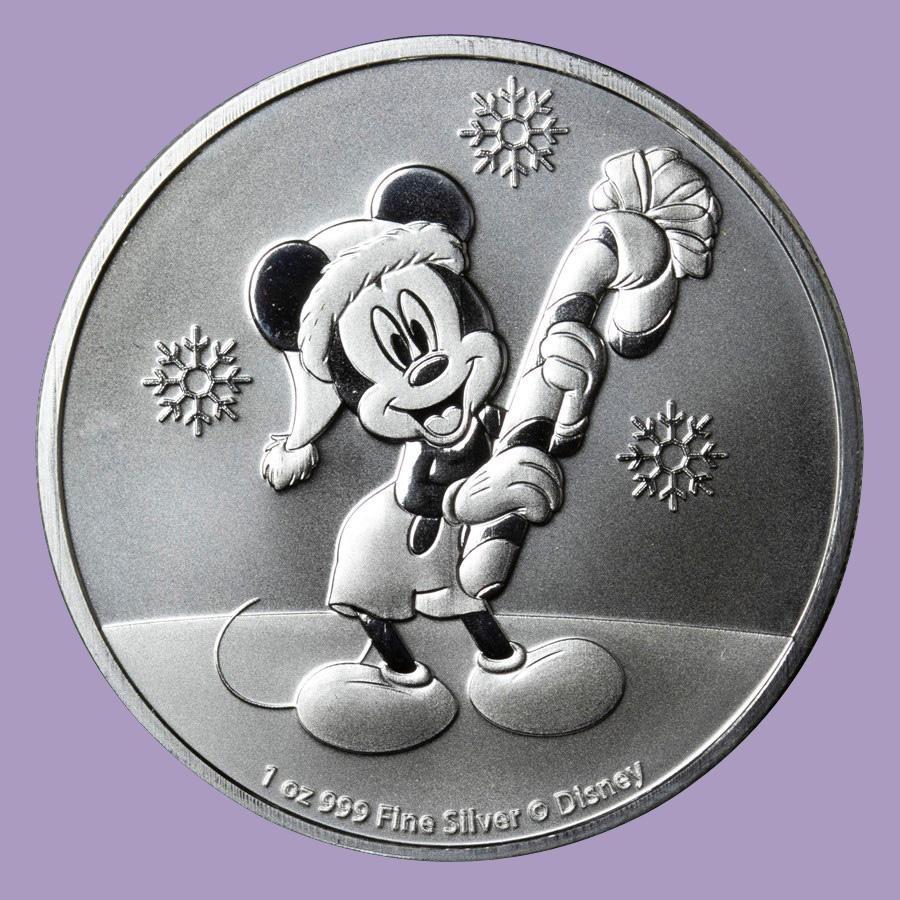 2020 Niue 1 oz Silver $2 Disney Mickey Mouse Christmas BU