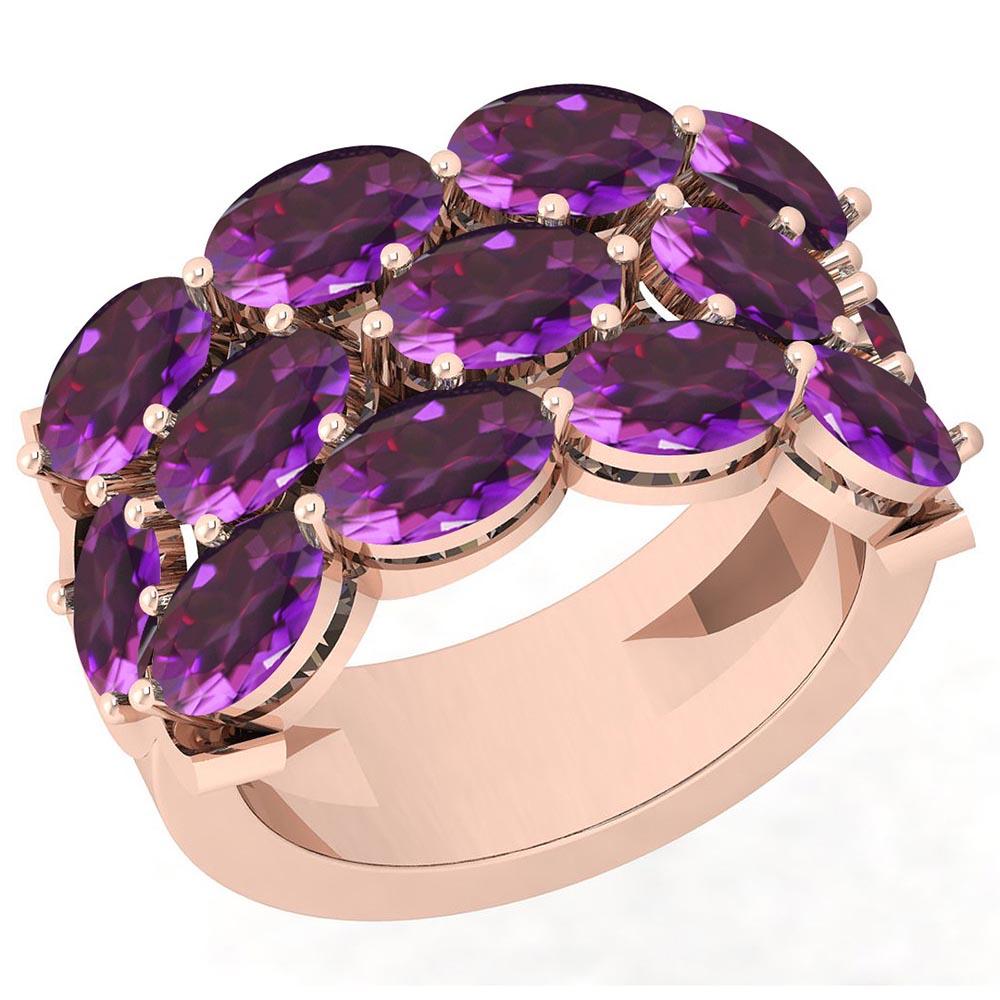 6.50 Ctw Amethyst 10K Rose Gold Ring