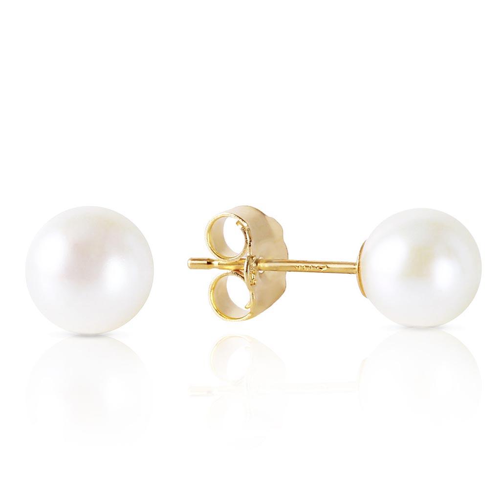 4 CTW 14K Solid Gold Stud Earrings Natural pearl