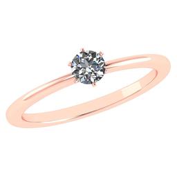 Certified 1.4 CTW E/VS1 Round Diamond Solitaire Ring 14K Rose Gold