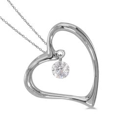 Certified 14K White Gold Dashing Diamonds Pendant 0.08 CTW