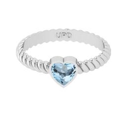 0.50 Ctw SI2/I1 Blue Topaz 10K White Gold solitaire Ring