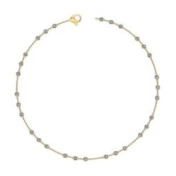 Certified 0.90 Ctw SI2/I1 Diamond 14K Yellow Gold Yard Necklace