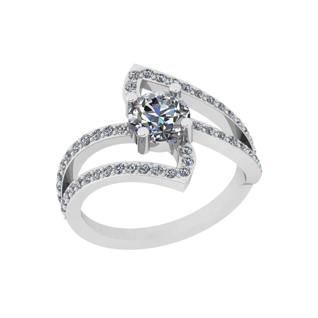 1.43 Ctw VS/SI1 Diamond 14K White Gold Engagement Ring