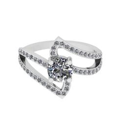 1.43 Ctw VS/SI1 Diamond 14K White Gold Engagement Ring