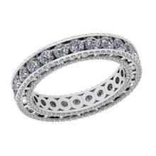 3.60 Ctw VS/SI1 Diamond 14K White Gold Entity Band Ring