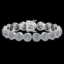 6.17 CtwVS/SI1 Diamond Ladies Fashion 14K White Gold Bracelet (ALL DIAMOND ARE LAB GROWN )