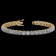 14.85 CtwVS/SI1 Diamond Ladies Fashion 14K Yellow Gold Tennis Bracelet (ALL DIAMOND ARE LAB GROWN )