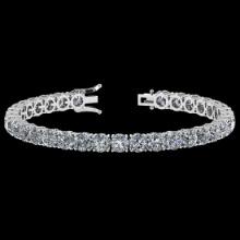 14.85 CtwVS/SI1 Diamond Ladies Fashion 14K White Gold Tennis Bracelet (ALL DIAMOND ARE LAB GROWN )