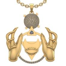 1.20 Ctw VS/SI1 Diamond 14K Yellow Gold Pendant Necklace