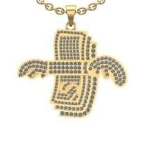 2.08 Ctw VS/SI1 Diamond 14K Yellow Gold Pendant Necklace