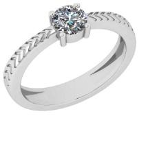 CERTIFIED 0.91 CTW D/SI1 ROUND (LAB GROWN Certified DIAMOND SOLITAIRE RING ) IN 14K YELLOW GOLD