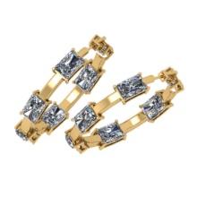 3.00 Ctw VS/SI1 Diamond 14K Yellow Gold Hoop Earrings ALL DIAMOND ARE LAB GROWN DIAMOND