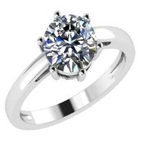 CERTIFIED 0.9 CTW D/SI2 ROUND (LAB GROWN Certified DIAMOND SOLITAIRE RING ) IN 14K YELLOW GOLD