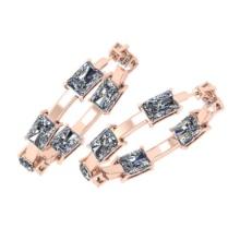 3.00 Ctw VS/SI1 Diamond 14K Rose Gold Hoop Earrings ALL DIAMOND ARE LAB GROWN DIAMOND