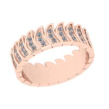 0.33 Ctw VS/SI1 Diamond Style Prong Set 14K Rose Gold Entity Band Ring ALL DIAMOND ARE LAB GROWN