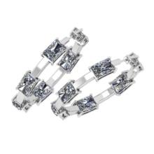 3.00 Ctw VS/SI1 Diamond 14K White Gold Hoop Earrings ALL DIAMOND ARE LAB GROWN DIAMOND