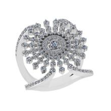 1.08 Ctw SI2/I1 Diamond 14K White Gold Engagement Ring (ALL DIAMOND ARE LAB GROWN)