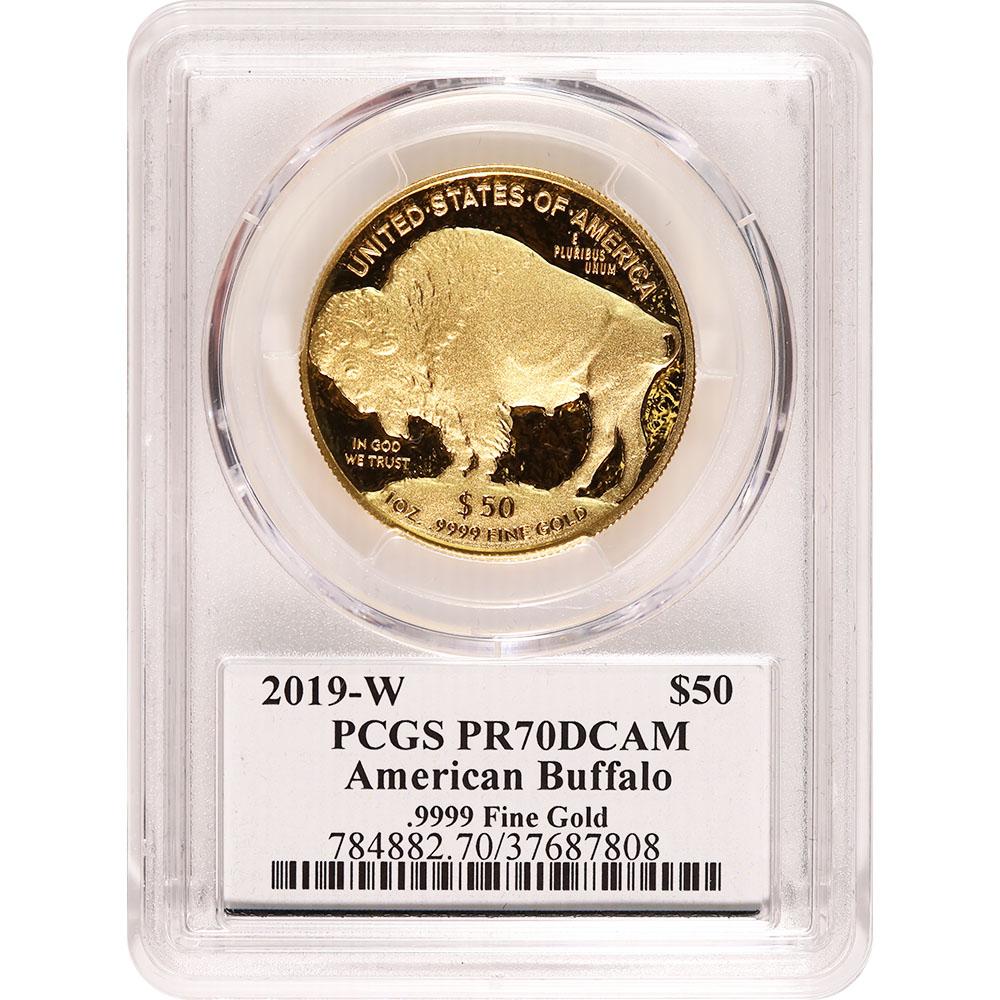 Certified Proof Gold Buffalo 2019-W PR70 PCGS First Edition