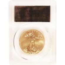 Certified Burnished $50 Gold Eagle 2016-W SP70 Silver Label