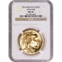 Certified Uncirculated Gold Buffalo 2014 MS70 NGC