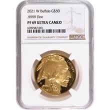 Certified Proof Buffalo Gold Coin 2021-W PF69 NGC