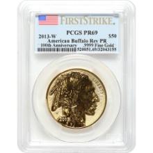 Certified Reverse Proof Gold Buffalo 2013-W PR69 PCGS First Strike