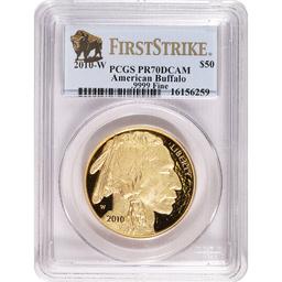 Certified Proof Gold Buffalo 2010-W PR70 PCGS First Strike